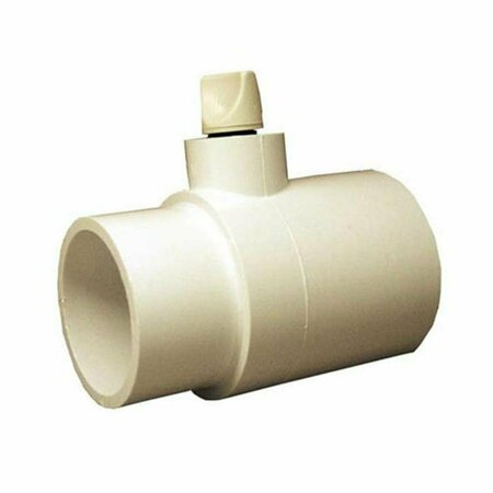 POWERHOUSE PVC Adapter Tee Assembly with Relief Plug, 2 x 2 in. Spigot x 0.38 in. FPT Tee w/0.38 in. MPT Plug PO2770083